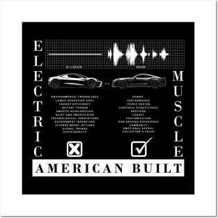 EV vs. Muscle Car - Muscle Car Lovers Posters and Art